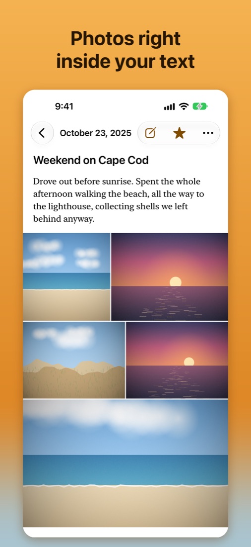 Photos right inside your text